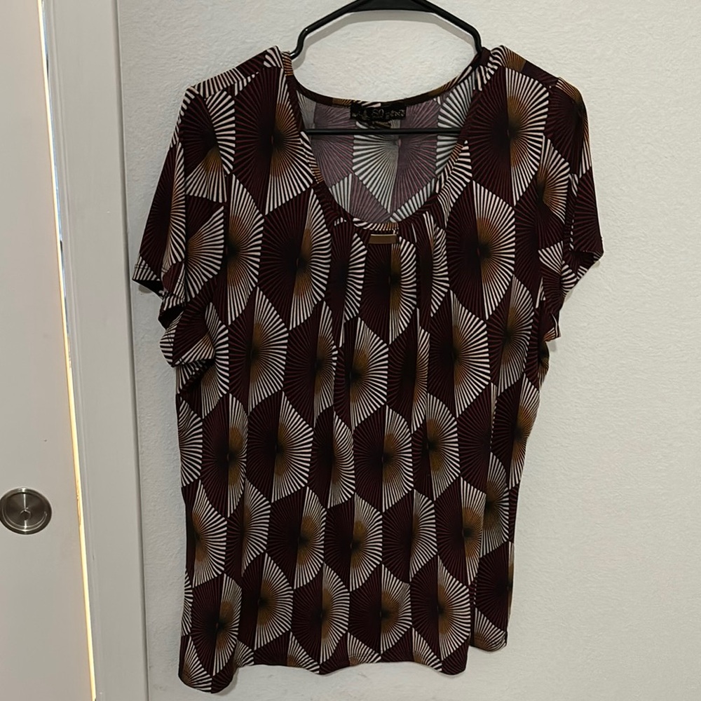 Geometric Patterned Women's Top
